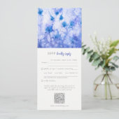 Winter Blue Garden Wedding UAWG QR Code Einladung (Stehend Vorderseite)