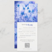 Winter Blue Garden Wedding UAWG QR Code Einladung (Vorne/Hinten)