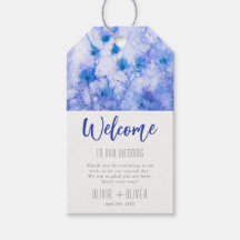 Winter Blue Garden Wedding Willkommen