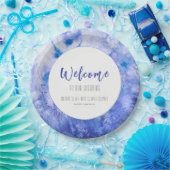 Winter Blue Garden Wedding Willkommen Pappteller (Party)