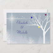 Winter Blue Gay/Lesbisch Custom Weditation Einladu Einladung (Vorderseite)