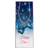 Winter Blue Geschenktüte Für Weinflaschen (Rückseite)