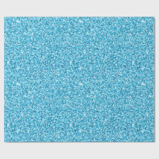 Winter Blue Glitzer Geschenkpapier (Flach)