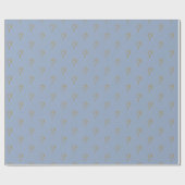 Winter Blue Gold Script Fragezeichen Geschenkpapier (Flach)