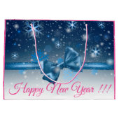 Winter Blue Große Geschenktüte (Rückseite)