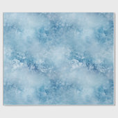 Winter Blue Ice Snow Weihnachten Geschenkpapier (Flach)
