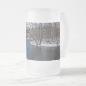 Winter Blue James River Mattiert Glass Beer Tasse (VorderseiteRechts)