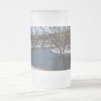 Winter Blue James River Mattiert Glass Beer Tasse