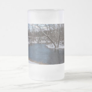 Winter Blue James River Mattiert Glass Beer Tasse