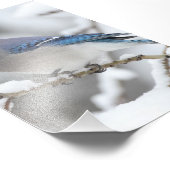 Winter Blue Jay Fotodruck (Ecke)