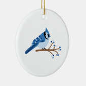 Winter Blue Jay Keramik Ornament (Rechts)