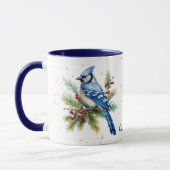 Winter Blue Jay Nature Tasse (Links)