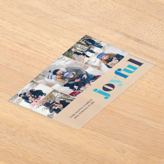 Winter Blue "Joyful" Gallery 5 Fotos Weihnachten Acryleinladungen (Ablage )