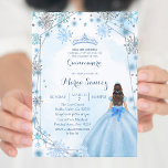 Winter Blue Mexican Girl Charra Mis Quince Einladu Einladung<br><div class="desc">Winter Blue Mexican Girl Charra Mis Quince Einladung</div>