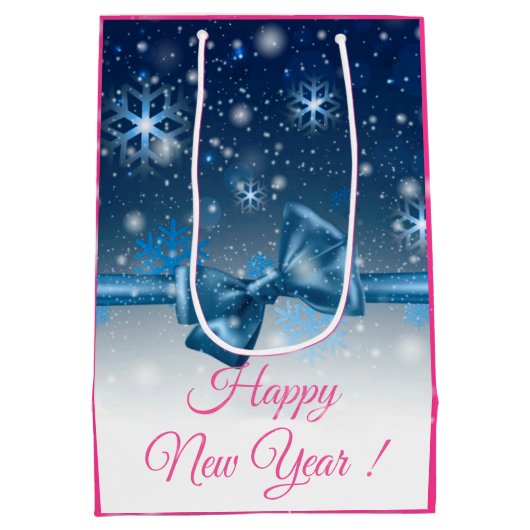 Winter Blue Mittlere Geschenktüte (Rückseite)