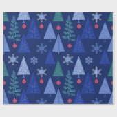 Winter Blue Modern Geschenkpapier (Flach)