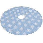 Winter Blue Musiknote Snowflake Muster Fleece Weihnachtsbaumdecke (Schrägansicht)