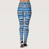 Winter Blue Nordic Design Leggings (Rückseite)