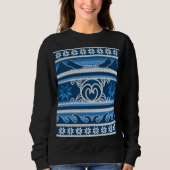 Winter Blue Nordic Design Sweatshirt (Vorderseite)