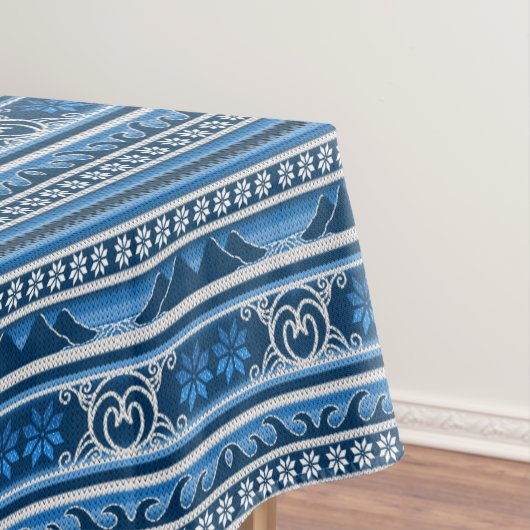 Winter Blue Nordic Design Tischdecke (Beispiel)
