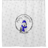 Winter Blue Old English Sheepdog Dog (Grau 1) Nied Duschvorhang (Vorderseite)