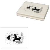 Winter Blue Old English Sheepdog Dog (Grau 1) Nied Gummistempel (Stempel)