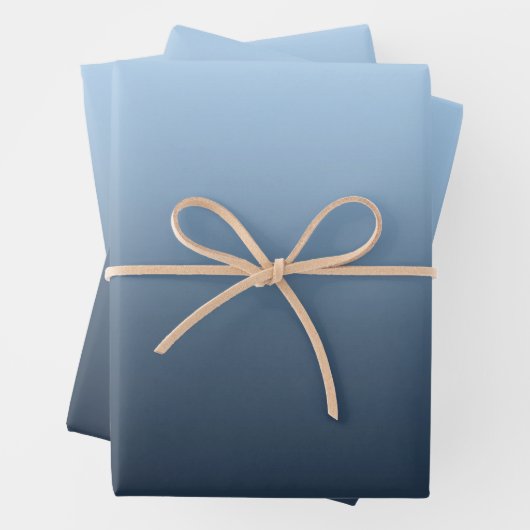 Winter Blue Ombre Geschenkpapier Set (Beispiel)