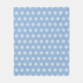 Winter Blue Ornamental G-Clef Snowflake Muster Fleecedecke (Vorderseite)