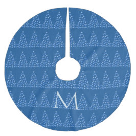 Winter Blue Retro Starry Weihnachtsbaum Muster Polyester Weihnachtsbaumdecke