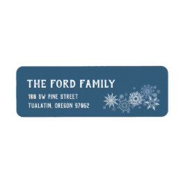 Winter Blue Rücksendeadressen-Aufkleber