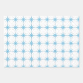 Winter Blue Schneeflocke Geschenkpapier Set (Vorderseite 3)