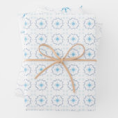 Winter Blue Schneeflocke Geschenkpapier Set (Beispiel)
