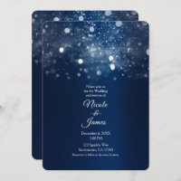 Winter Blue Silver funkelnde Lichter Hochzeit