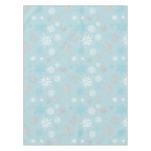 Winter Blue Silver Snowflake Muster Tischdecke (Vorderseite)