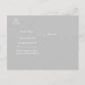 Winter Blue Silver Sparkling Ice Lights Rett Datum Ankündigungspostkarte (Rückseite)