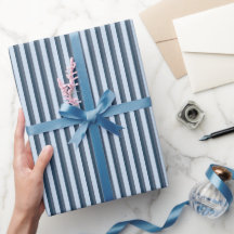 Winter Blue Ski Wrapping Paper