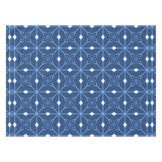 Winter Blue Snow and Ice Tableclout Tischdecke (Vorderseite (Horizontal))