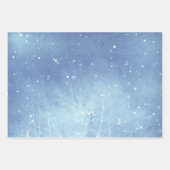 Winter blue Snow Glitzer Sky Weihnachtsfest Geschenkpapier Set (Vorderseite 3)