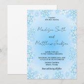 Winter Blue Snow Hochzeit Einladungen (Vorne/Hinten)