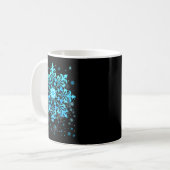 Winter Blue Snowflake Pjs Christmas Xmas Men Women Kaffeetasse (Vorderseite Links)