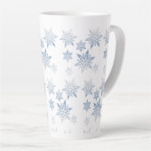 Winter Blue Snowflakes Milchtasse (Rechte Ecke)