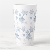 Winter Blue Snowflakes Milchtasse (Vorderseite)