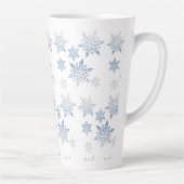 Winter Blue Snowflakes Milchtasse (Rechts)