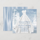 Winter Blue Snowflakes Quinceanera Einladungen (Vorne/Hinten)