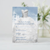 Winter Blue Snowflakes Quinceanera UAWG RSVP Karte (Stehend Vorderseite)