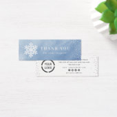 Winter Blue Snowflakes Weihnachten Danke Beilage (Schreibtisch)