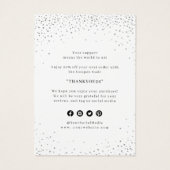 Winter Blue Snowflakes Weihnachten Danke Beilage (Rückseite)