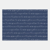 Winter Blue Snowflora Weihnachten Geschenkpapier Set (Vorderseite 2)