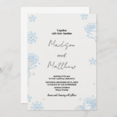 Winter Blue Snows Blumenzwiebeleinladungen Einladung (Vorne/Hinten)