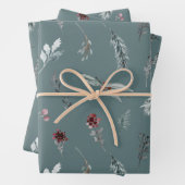 Winter Blue Spruce & Mulled Berries Slate Green Geschenkpapier Set (Beispiel)